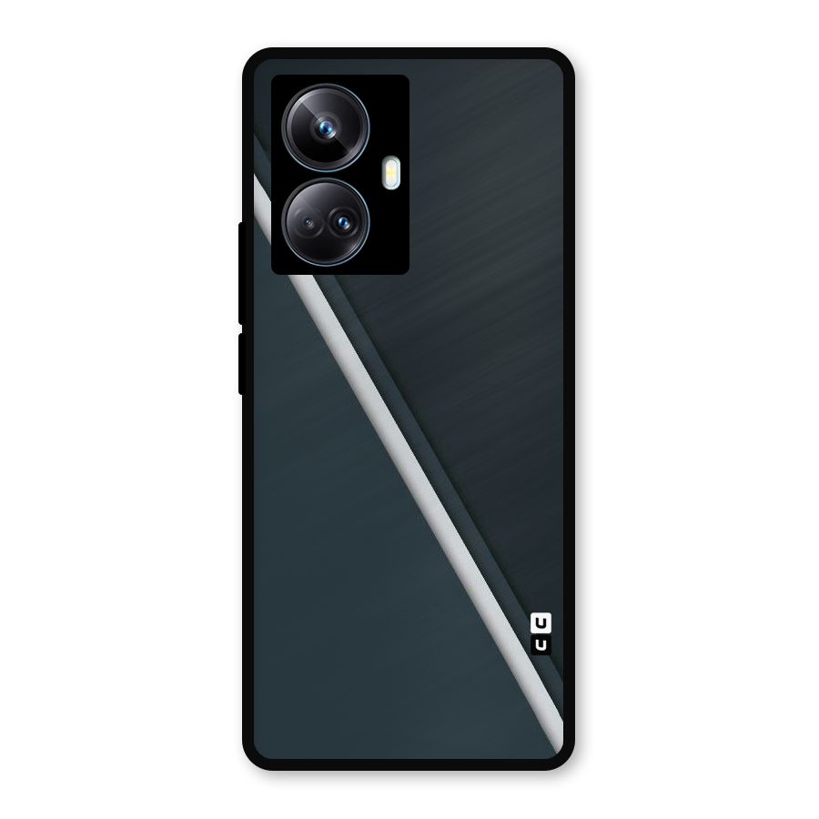 Classic Single Stripe Metal Back Case for Realme 10 Pro Plus