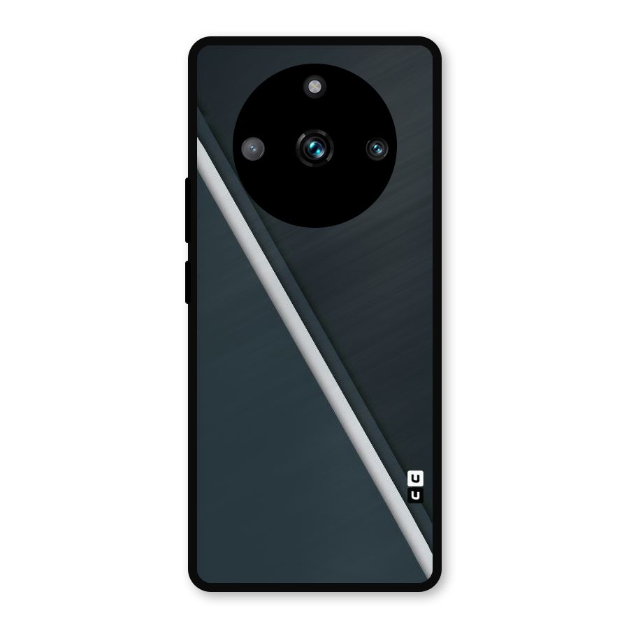 Classic Single Stripe Metal Back Case for Realme 11 Pro Plus