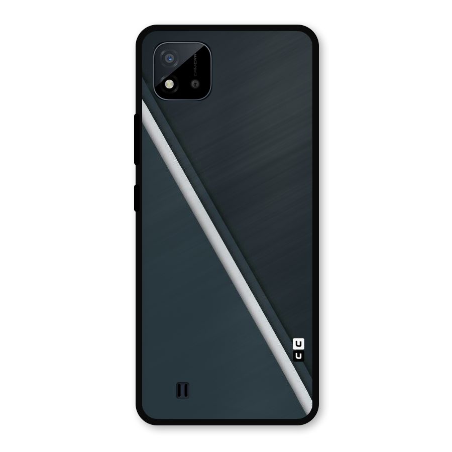 Classic Single Stripe Metal Back Case for Realme C11 2021