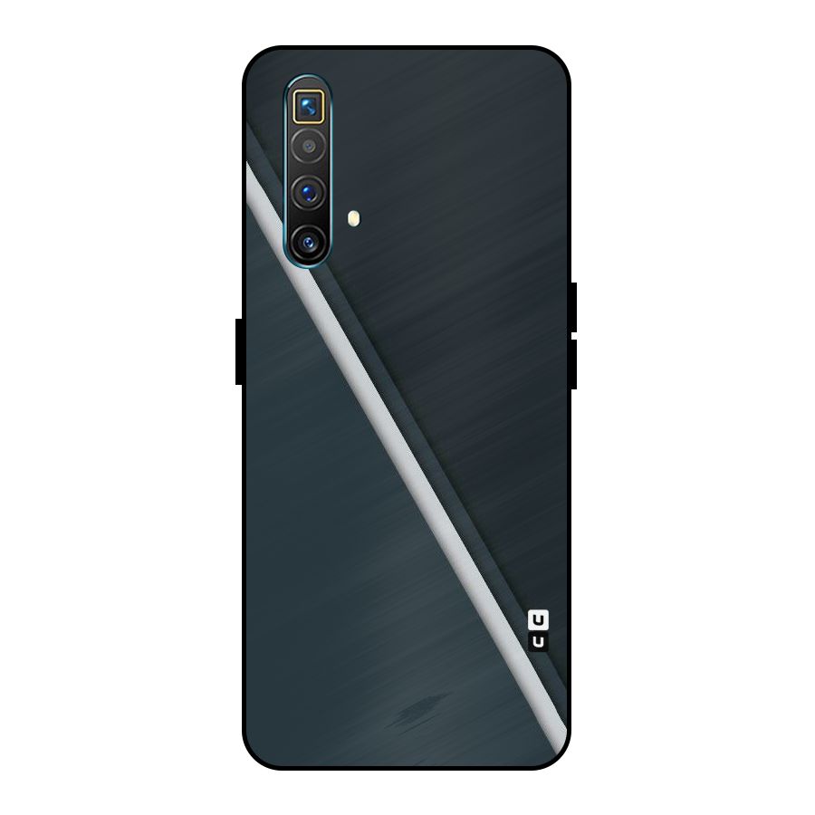 Classic Single Stripe Metal Back Case for Realme X3 SuperZoom