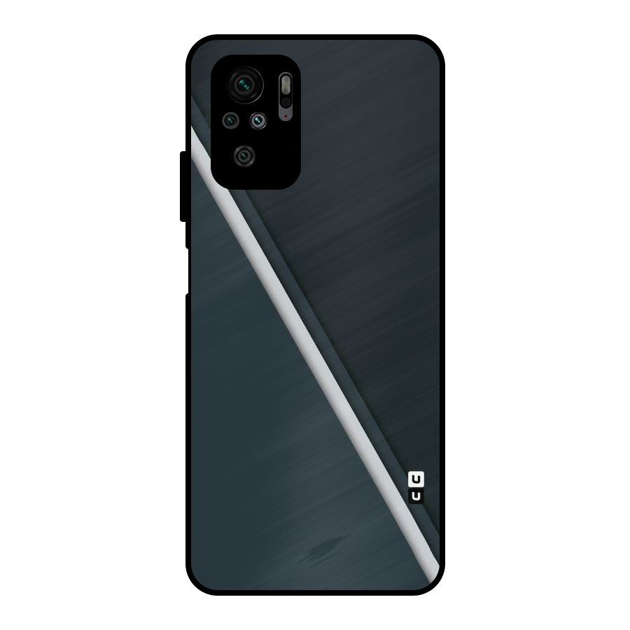 Classic Single Stripe Metal Back Case for Redmi Note 10S