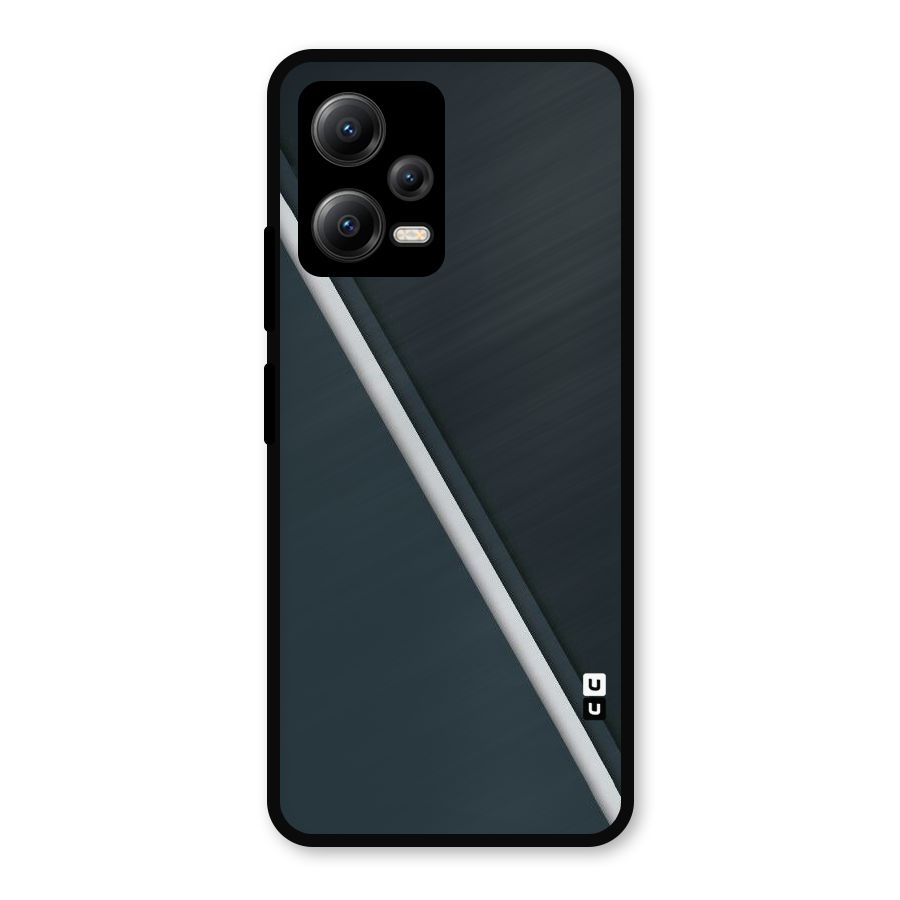 Classic Single Stripe Metal Back Case for Redmi Note 12 5G