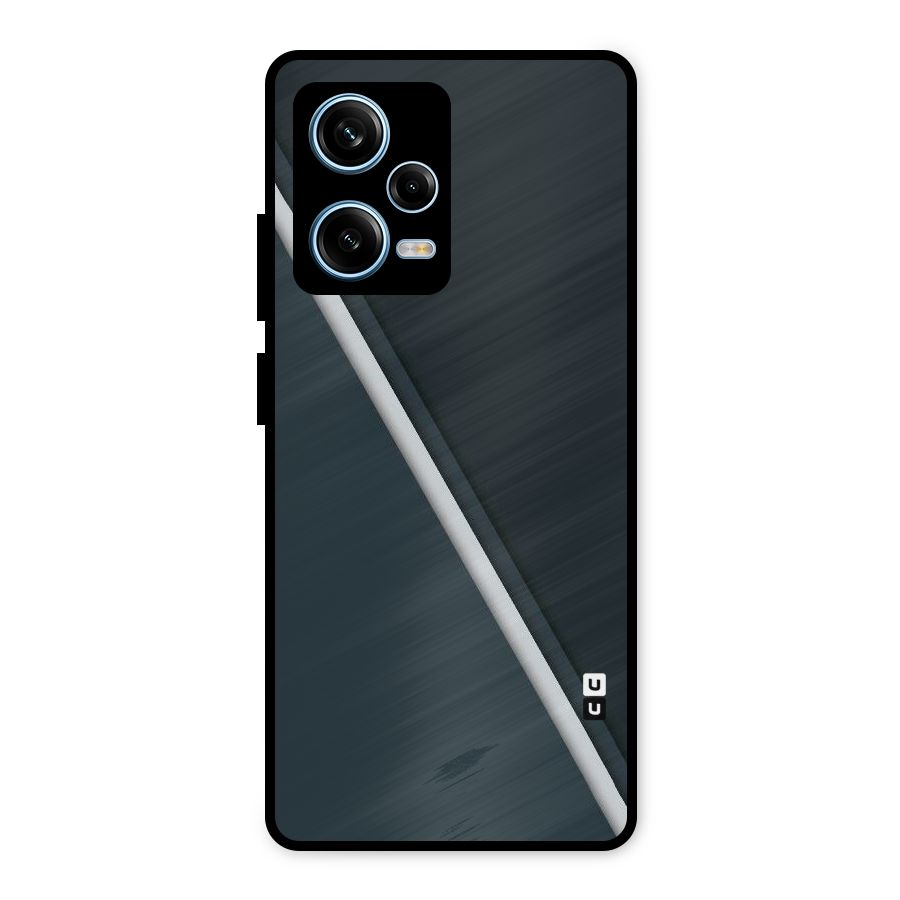 Classic Single Stripe Metal Back Case for Redmi Note 12 Pro