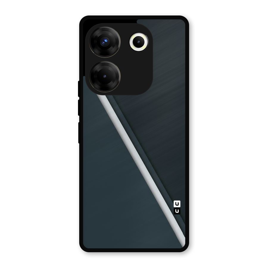 Classic Single Stripe Metal Back Case for Tecno Camon 20 Pro