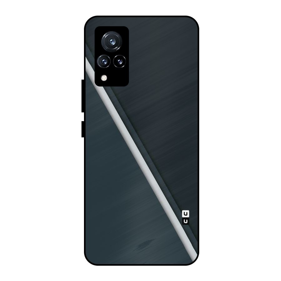 Classic Single Stripe Metal Back Case for Vivo V21 5G