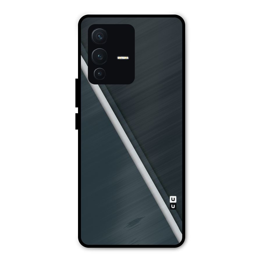Classic Single Stripe Metal Back Case for Vivo V23 Pro