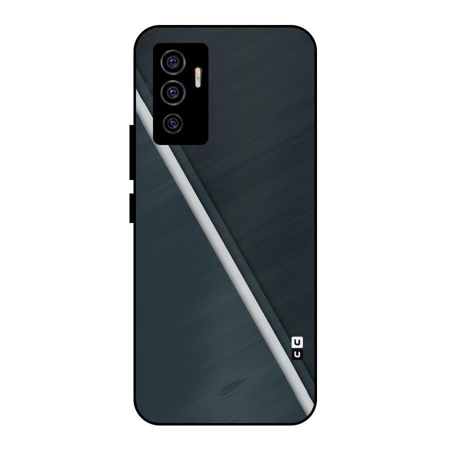 Classic Single Stripe Metal Back Case for Vivo V23e