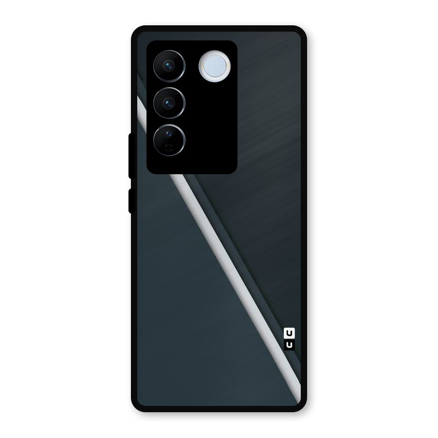 Classic Single Stripe Metal Back Case for Vivo V27