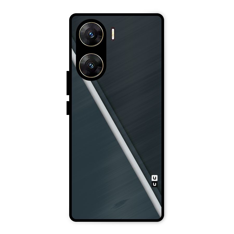 Classic Single Stripe Metal Back Case for Vivo V29e