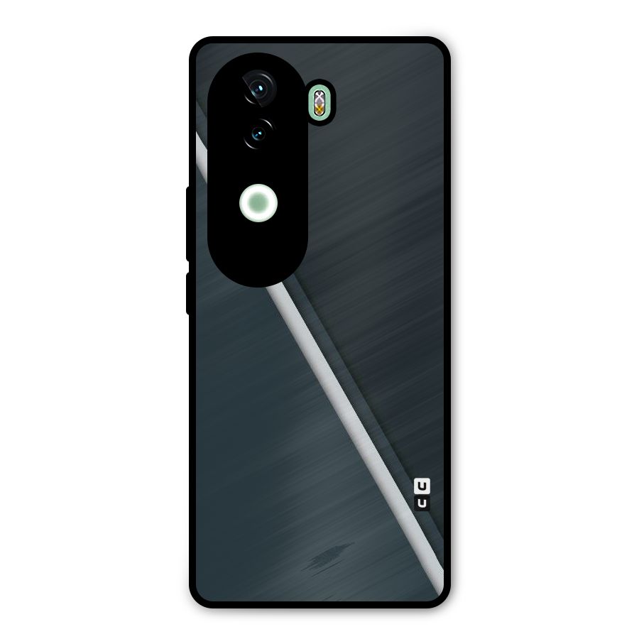 Classic Single Stripe Metal Back Case for Vivo V40e