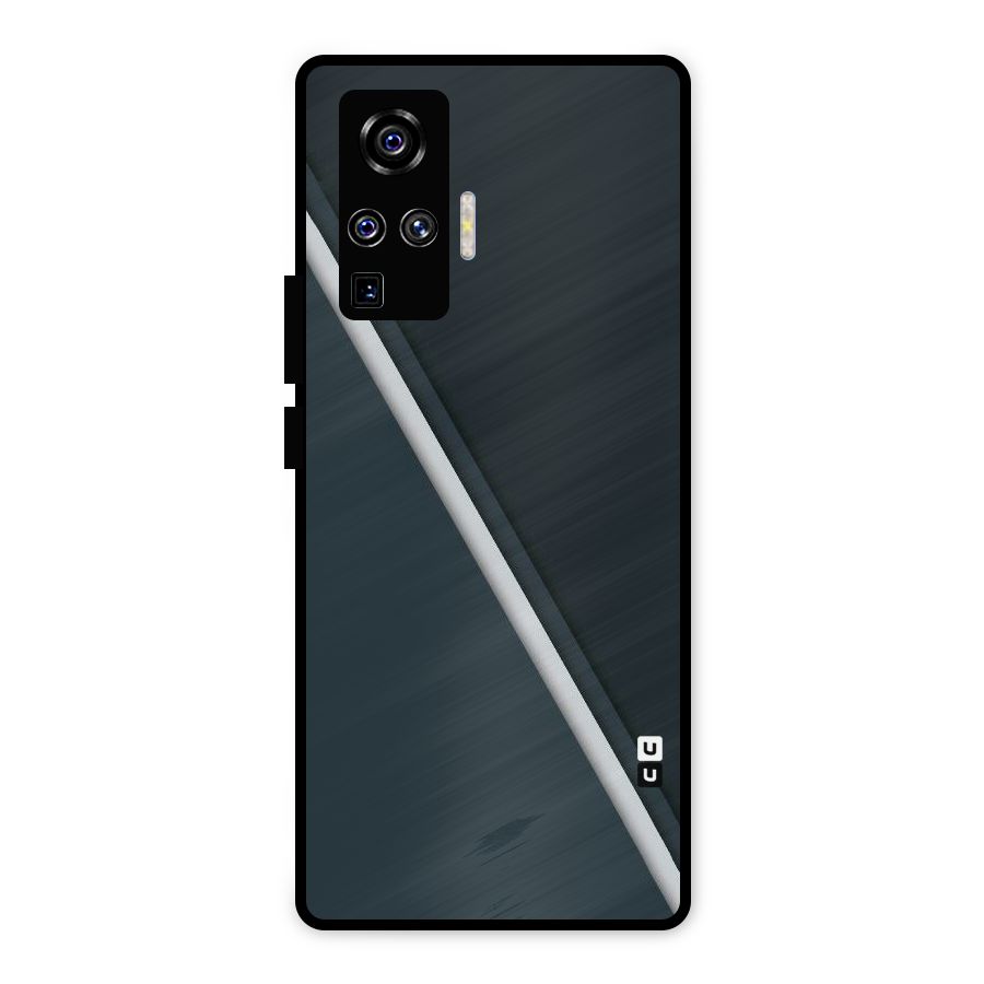 Classic Single Stripe Metal Back Case for Vivo X50 Pro