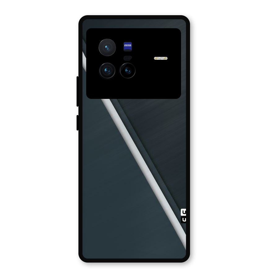 Classic Single Stripe Metal Back Case for Vivo X80