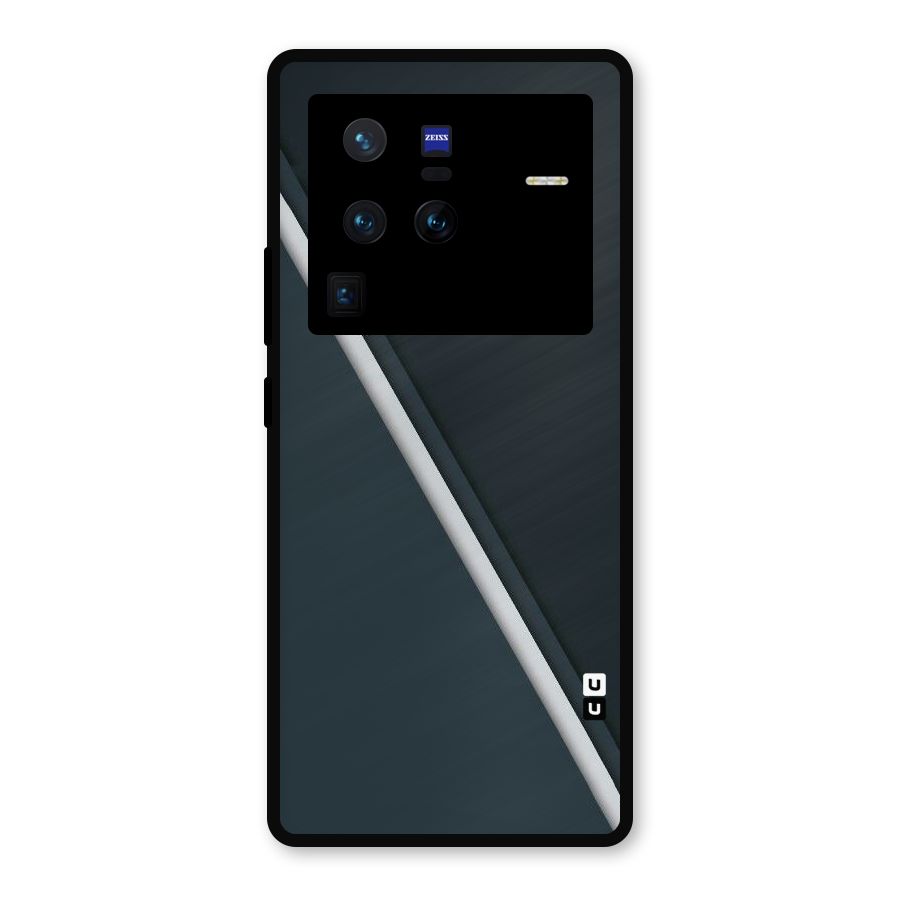 Classic Single Stripe Metal Back Case for Vivo X80 Pro