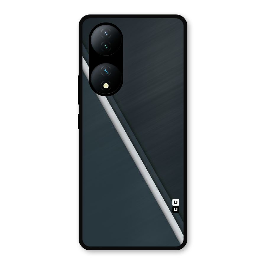 Classic Single Stripe Metal Back Case for Vivo Y100a