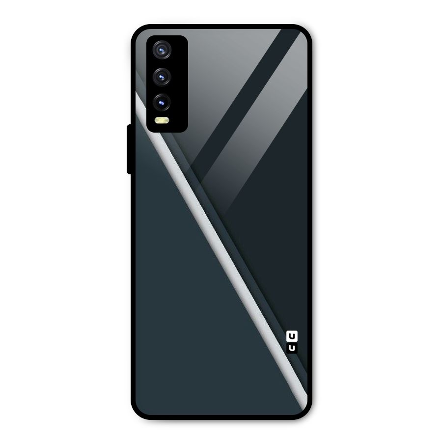 Classic Single Stripe Metal Back Case for Vivo Y20 2021