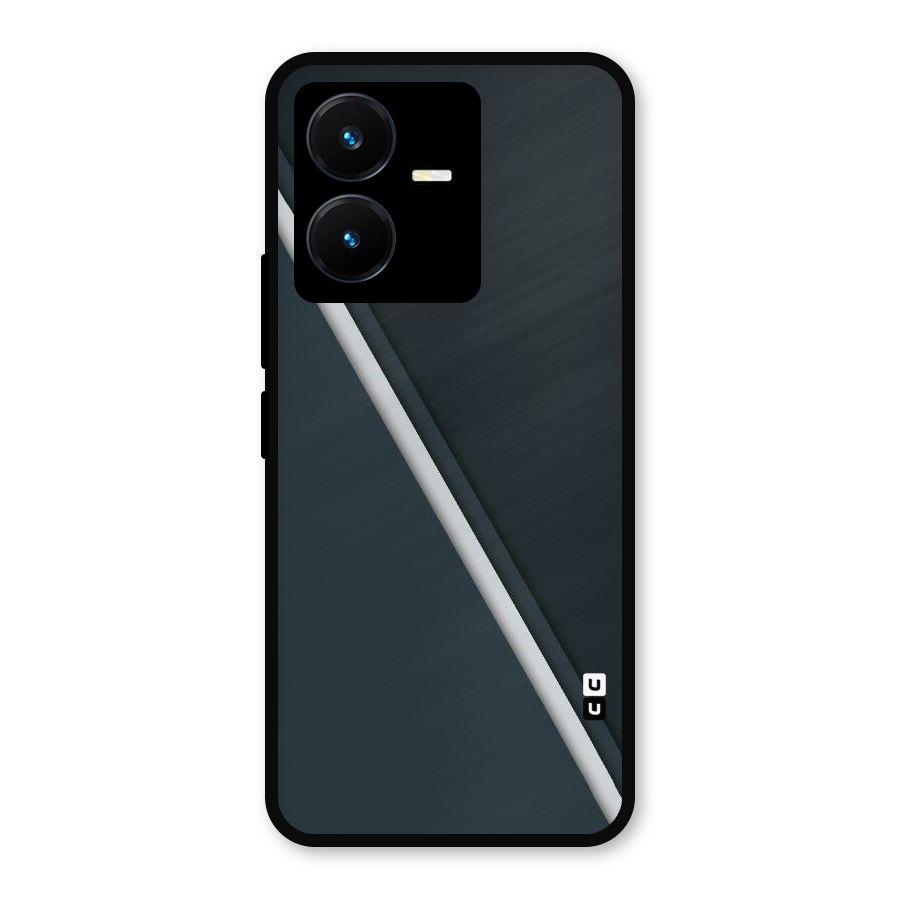 Classic Single Stripe Metal Back Case for Vivo Y22s