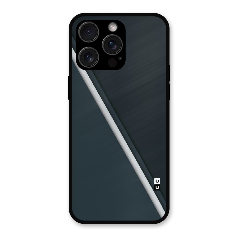 Classic Single Stripe Metal Back Case for iPhone 15 Pro Max