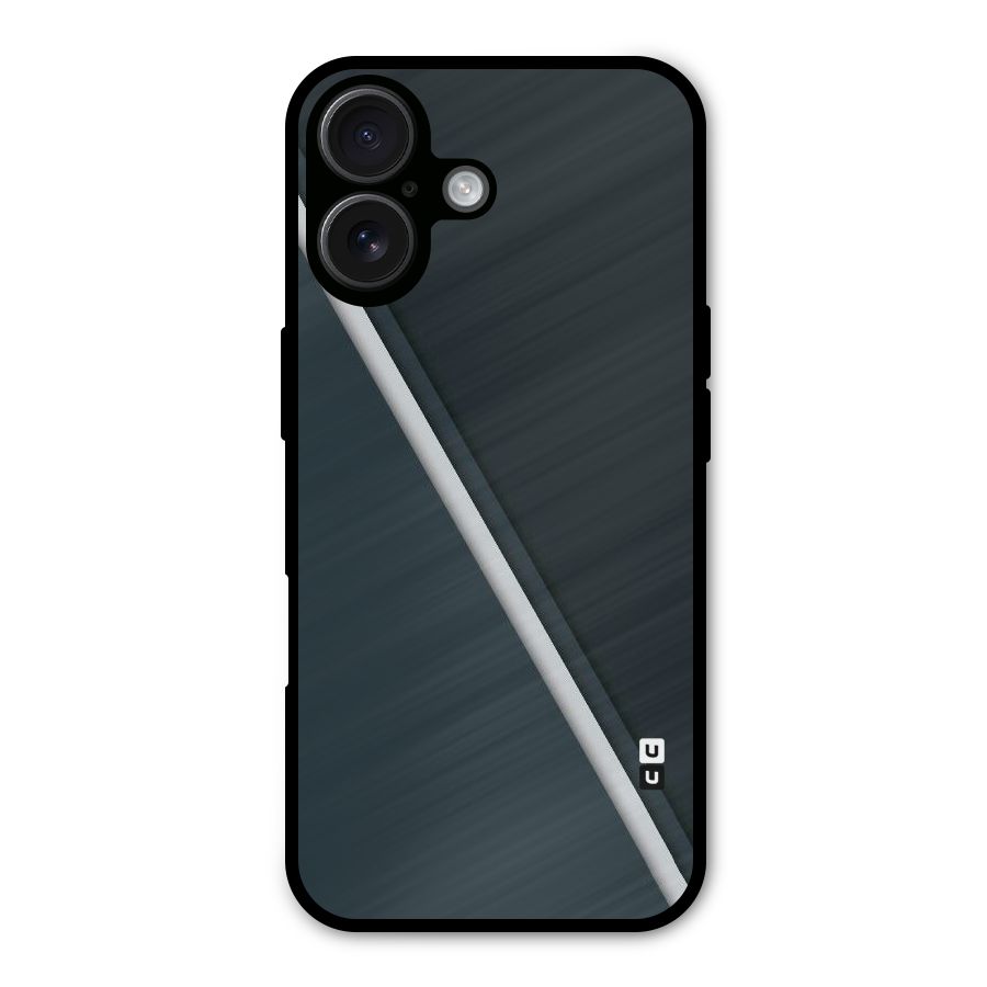 Classic Single Stripe Metal Back Case for iPhone 16