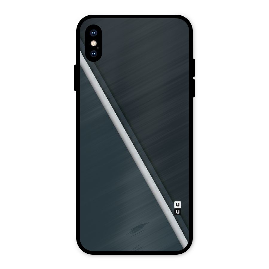 Classic Single Stripe Metal Back Case for iPhone XS Max