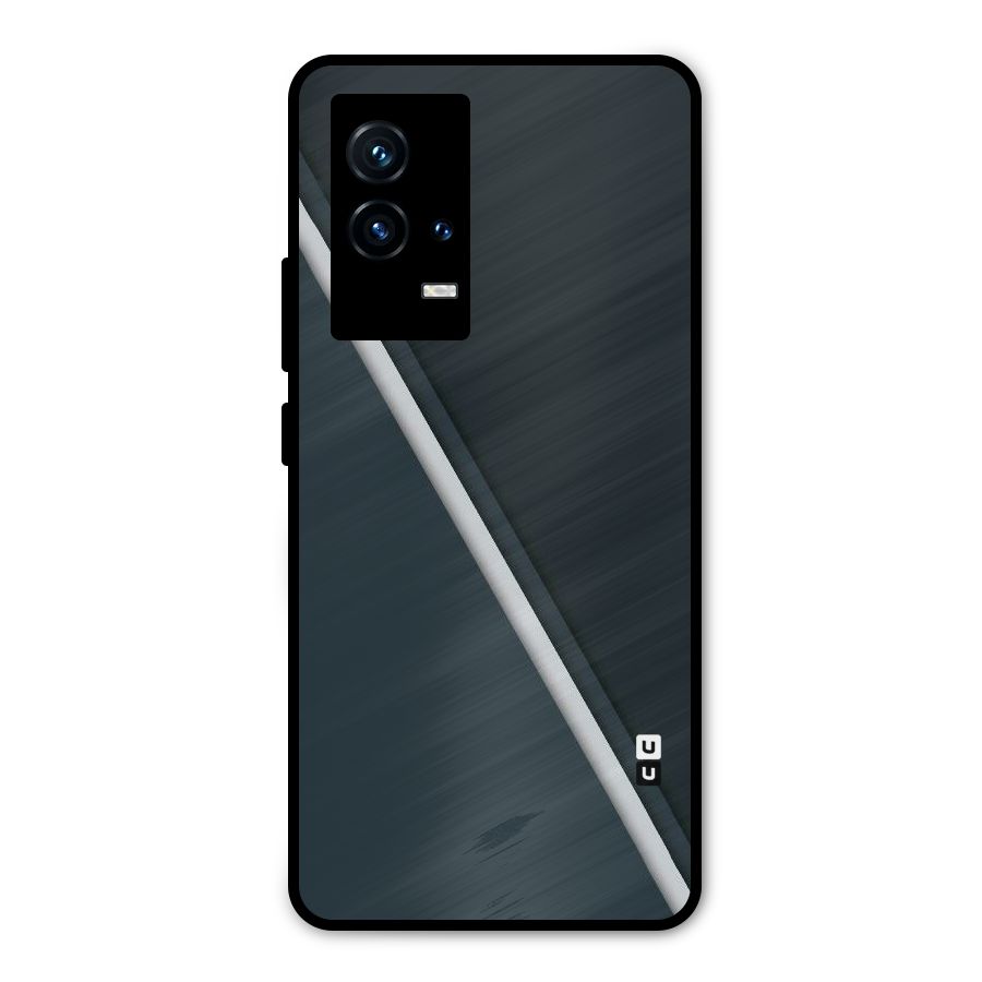 Classic Single Stripe Metal Back Case for iQOO 9 5G