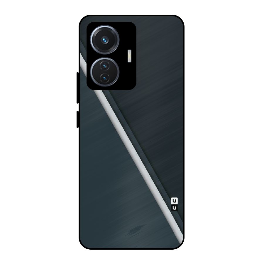 Classic Single Stripe Metal Back Case for iQOO Z6 44W