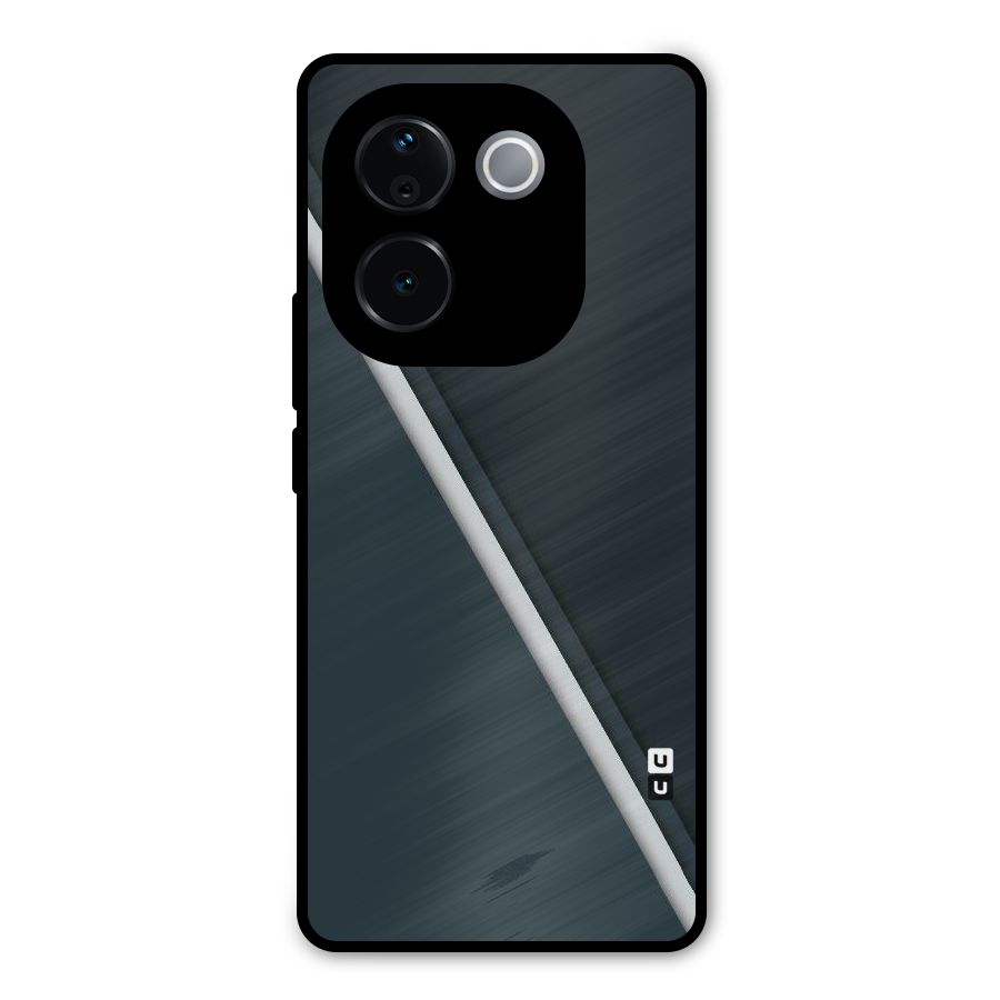 Classic Single Stripe Metal Back Case for iQOO Z9s Pro