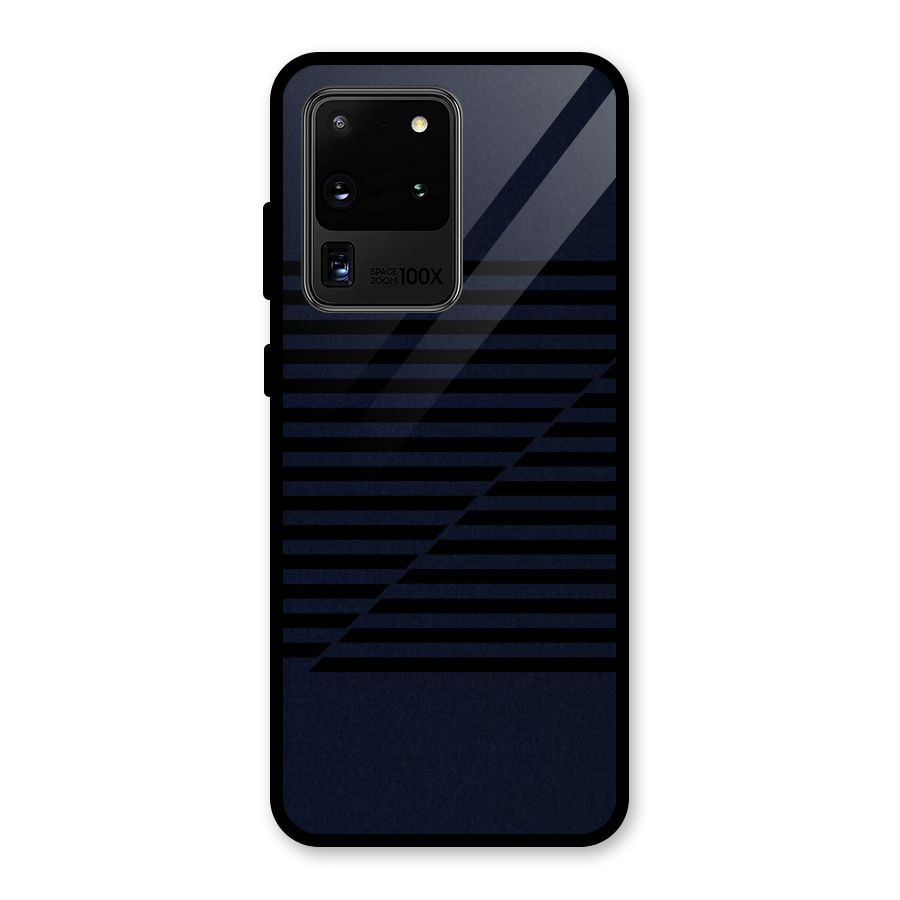 Classic Stripes Cut Glass Back Case for Galaxy S20 Ultra