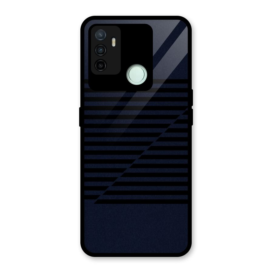 Classic Stripes Cut Glass Back Case for Oppo A53