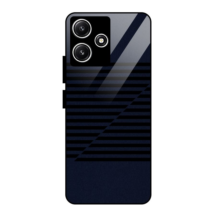 Classic Stripes Cut Glass Back Case for Poco M6 Pro