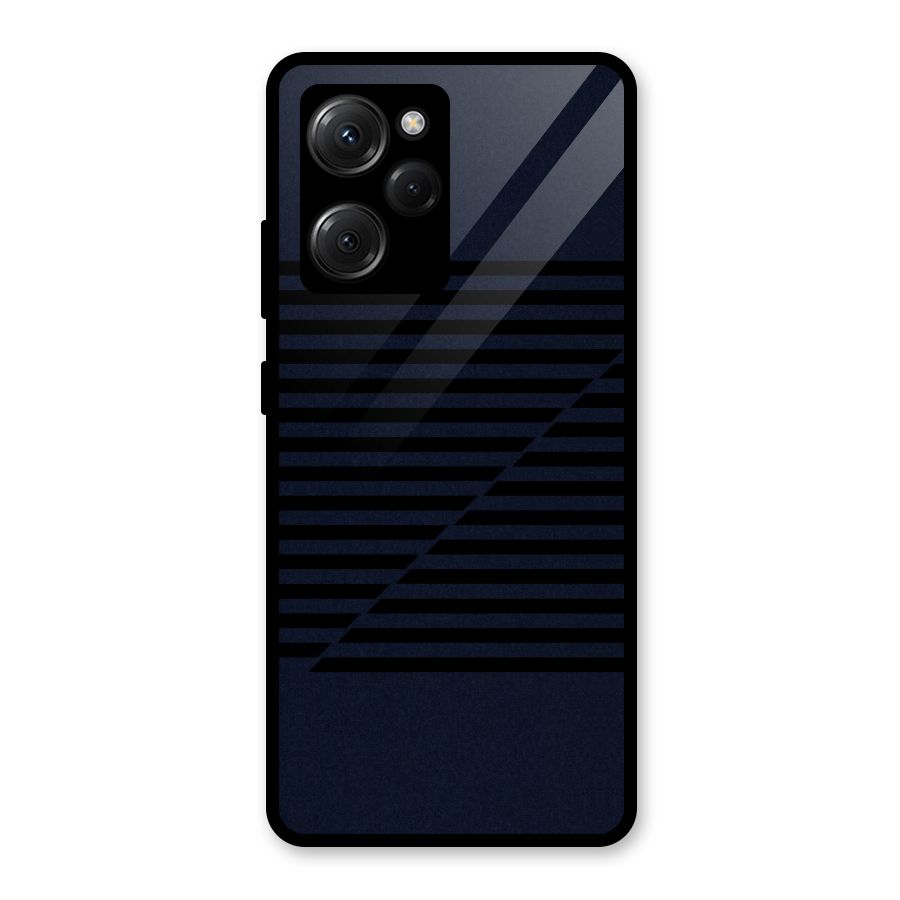 Classic Stripes Cut Glass Back Case for Poco X5 Pro
