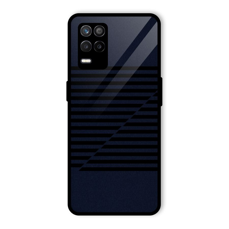 Classic Stripes Cut Glass Back Case for Realme 8s 5G