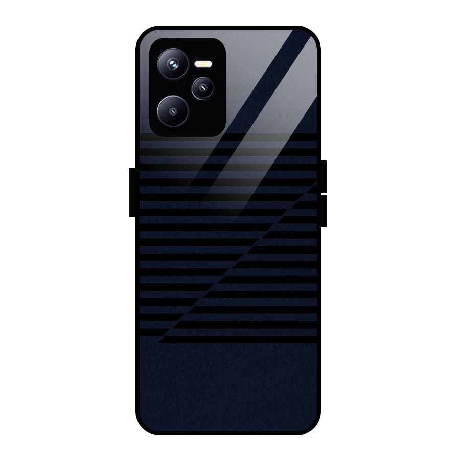 Classic Stripes Cut Glass Back Case for Realme C35