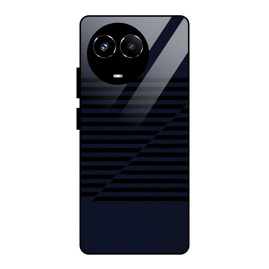 Classic Stripes Cut Glass Back Case for Realme Narzo 60X