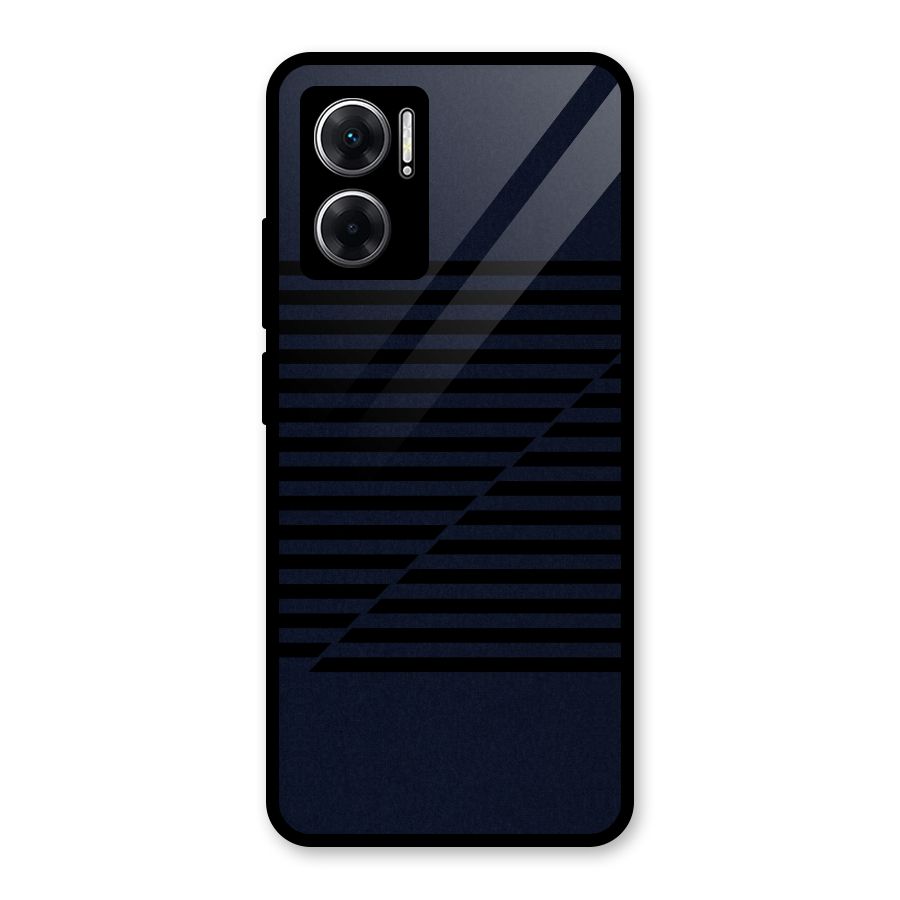 Classic Stripes Cut Glass Back Case for Redmi 11 Prime 5G