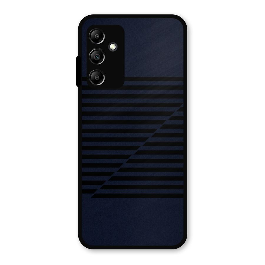 Classic Stripes Cut Metal Back Case for Galaxy A14 5G
