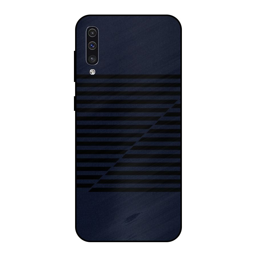 Classic Stripes Cut Metal Back Case for Galaxy A50