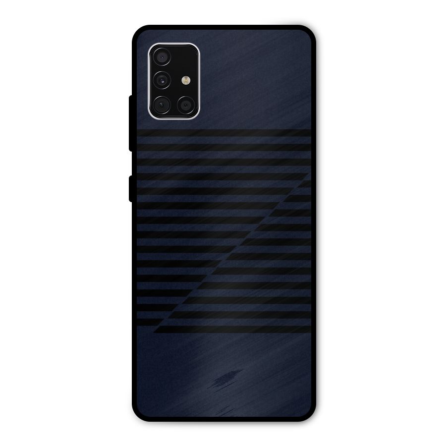 Classic Stripes Cut Metal Back Case for Galaxy A51