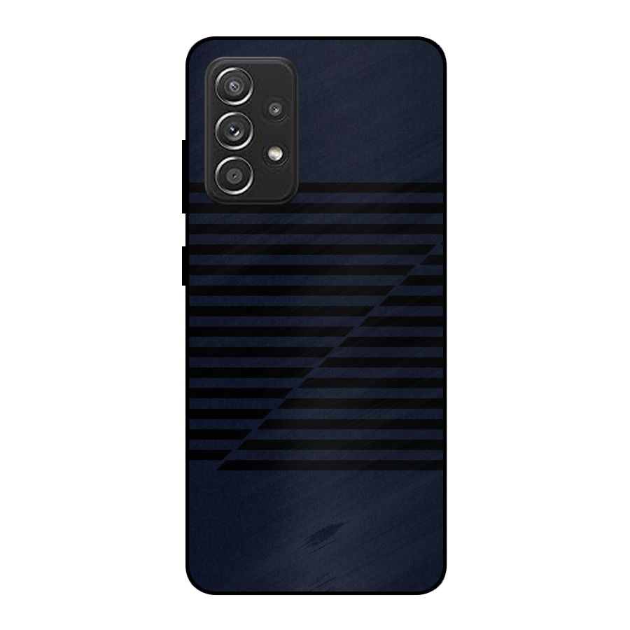 Classic Stripes Cut Metal Back Case for Galaxy A52