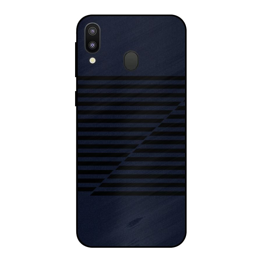 Classic Stripes Cut Metal Back Case for Galaxy M20