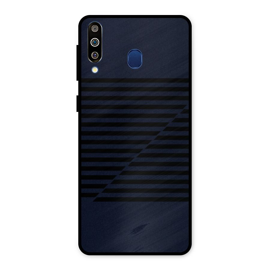 Classic Stripes Cut Metal Back Case for Galaxy M30