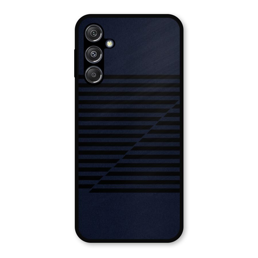 Classic Stripes Cut Metal Back Case for Galaxy M34 5G