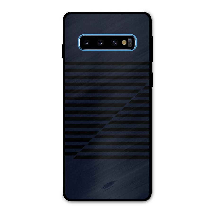 Classic Stripes Cut Metal Back Case for Galaxy S10