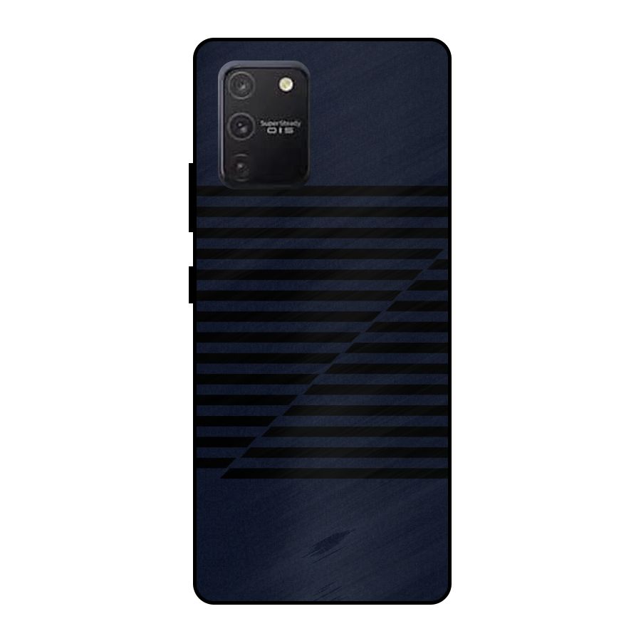 Classic Stripes Cut Metal Back Case for Galaxy S10 Lite