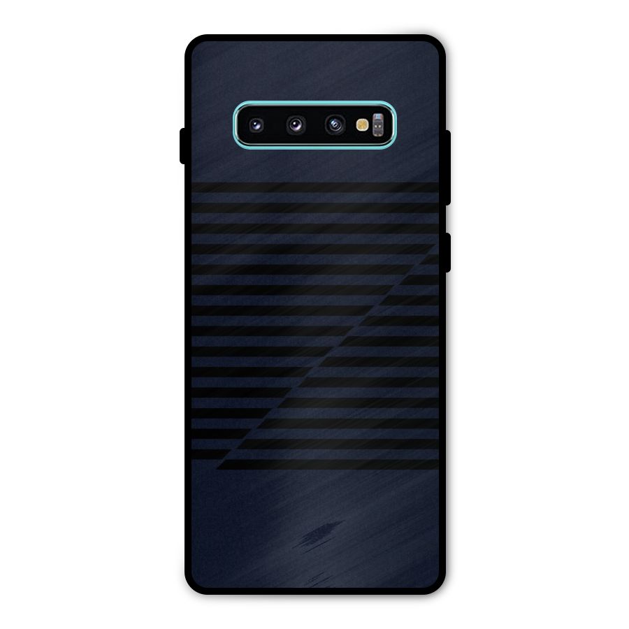 Classic Stripes Cut Metal Back Case for Galaxy S10 Plus