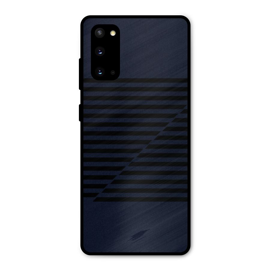 Classic Stripes Cut Metal Back Case for Galaxy S20
