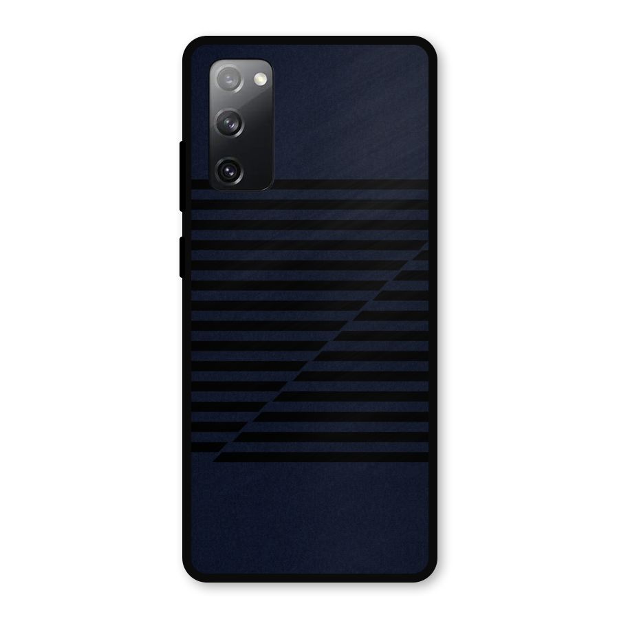 Classic Stripes Cut Metal Back Case for Galaxy S20 FE 5G