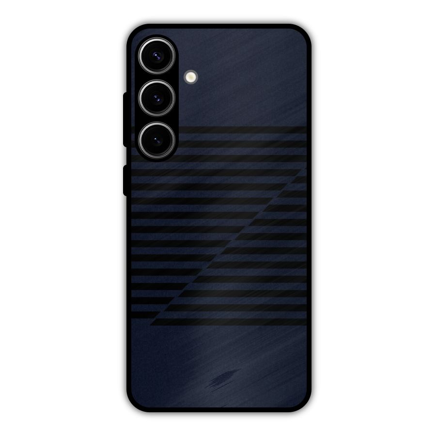 Classic Stripes Cut Metal Back Case for Galaxy S24 Plus