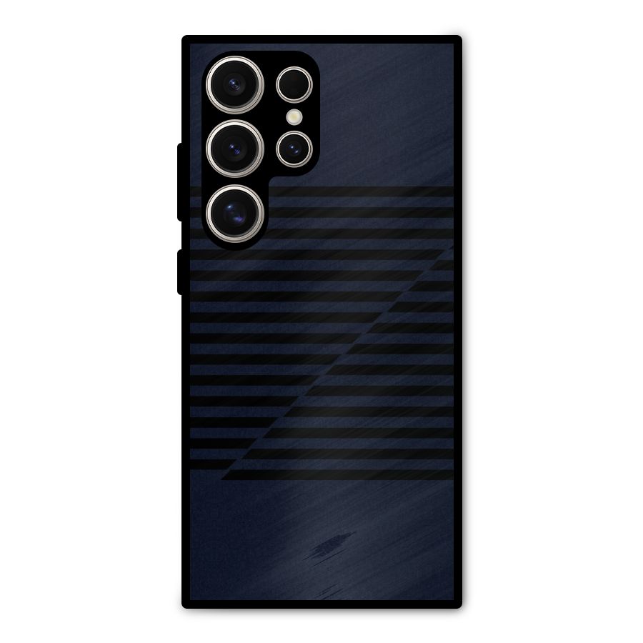 Classic Stripes Cut Metal Back Case for Galaxy S24 Ultra