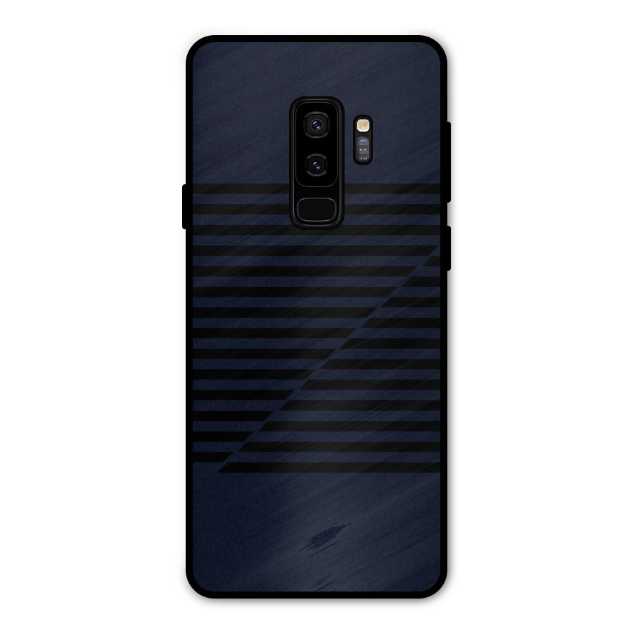 Classic Stripes Cut Metal Back Case for Galaxy S9 Plus