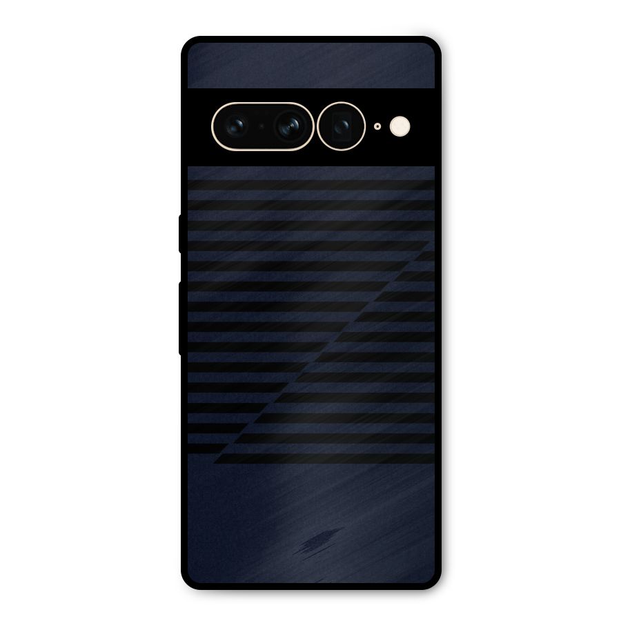 Classic Stripes Cut Metal Back Case for Google Pixel 7 Pro